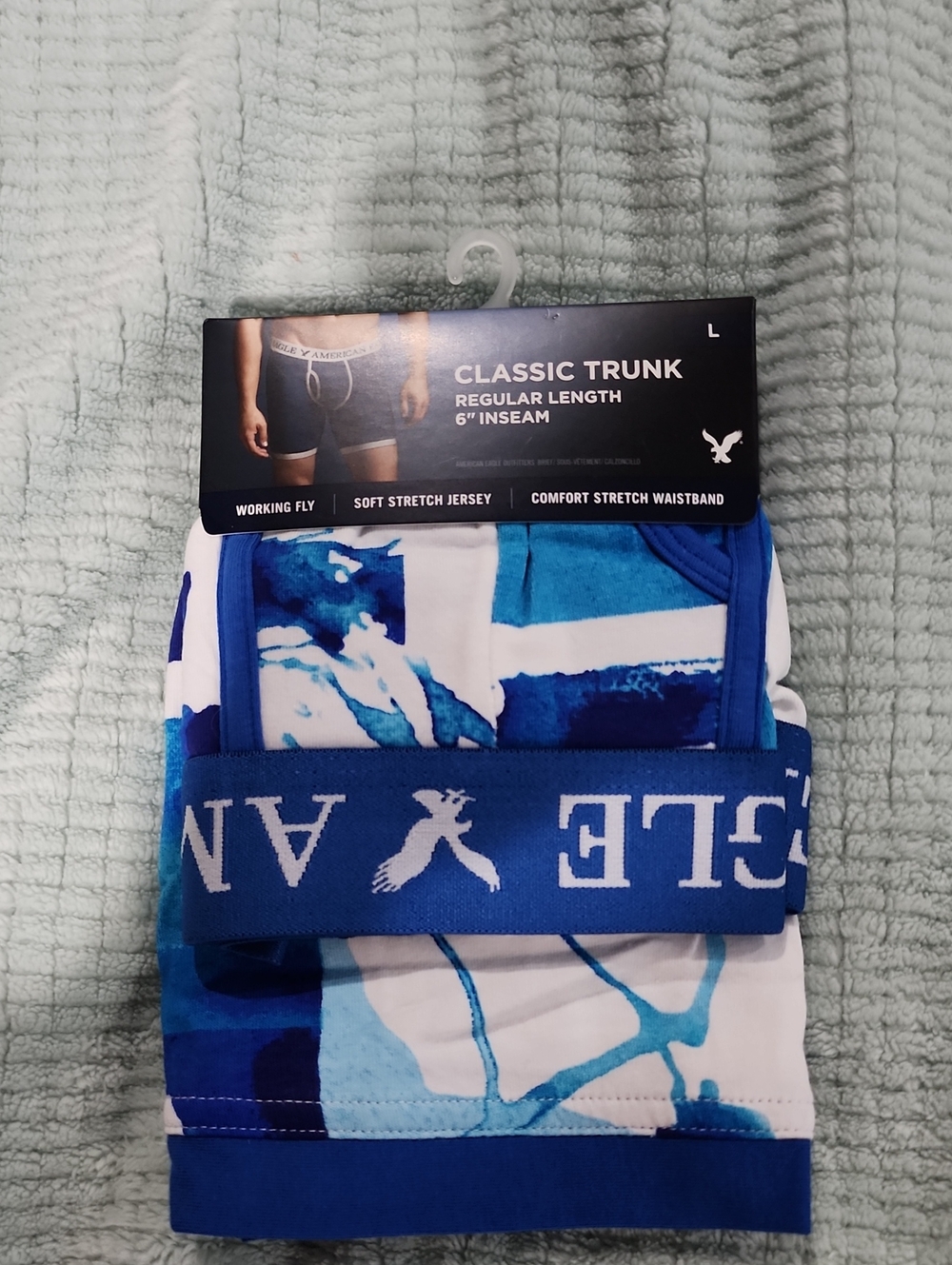 American Eagle Outfitters Blue & White Classic Trunk Boxer Briefs